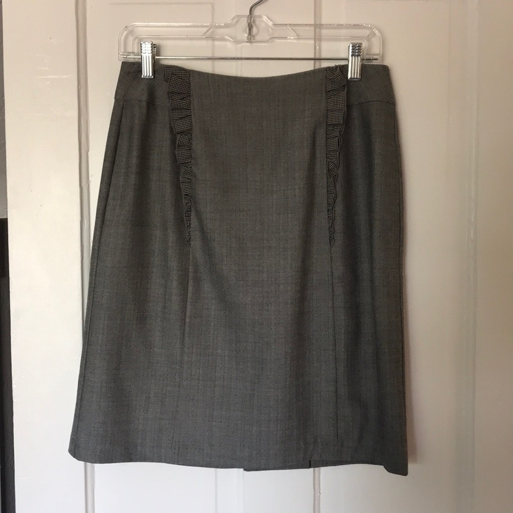 Anthropologie Pencil Skirt with ruffles